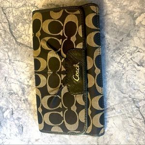 Coach wallet black/tan